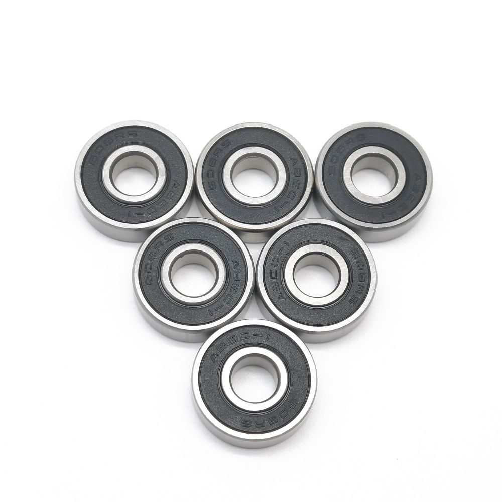 608RS Chrome Cruach Rubber Dúbailte Imthacaí Ball Groove Deep Séalaithe